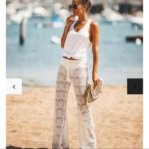 Vici collection white lace pants